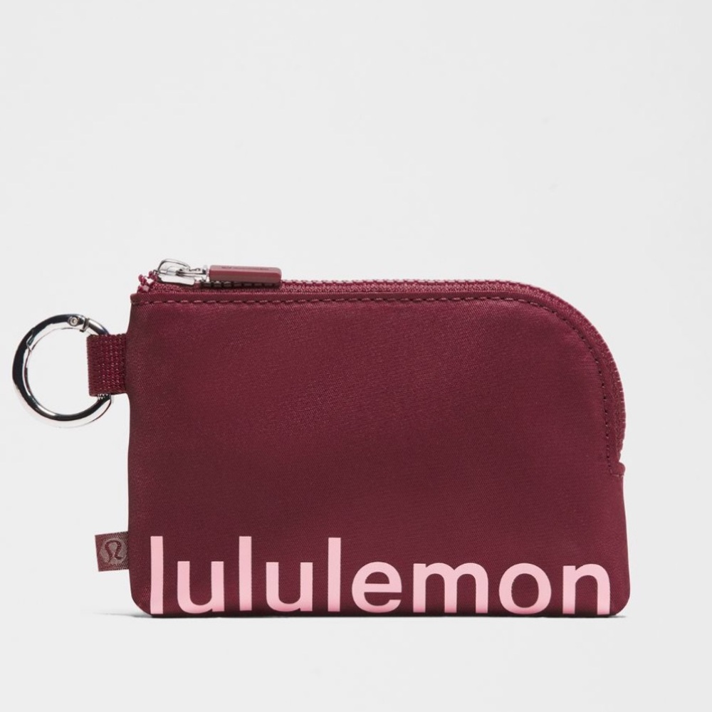 Lululemon | clippable card pouch | deep luxe